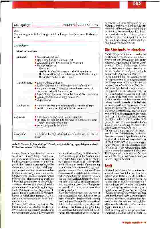 Vorschauseite 3: Sie bedeuten séinen Qualitätsund Sicherheitsmaßstab Pflegestandards