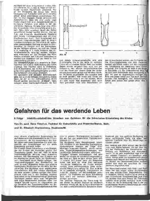 Vorschauseite 1: Gefahren für das werdende Leben 8. Folge: Infektiös-entzündliche Ursachen von Gefahren für die intrauterine Entwicklung des Kindes