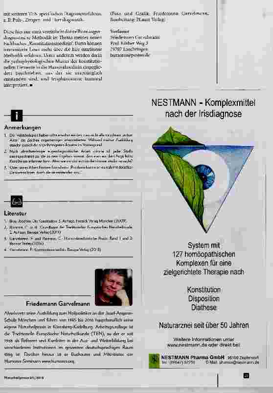 Vorschauseite 5: Augendiagnose vorwärts zu unseren Wurzeln