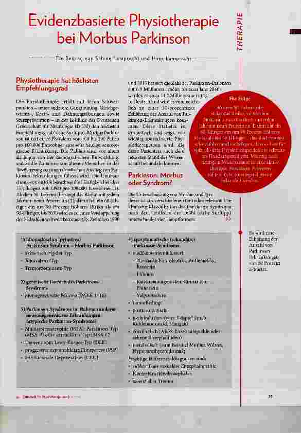 Vorschauseite 2: Evidenzbasierte Physiotherapie bei Morbus Parkinson