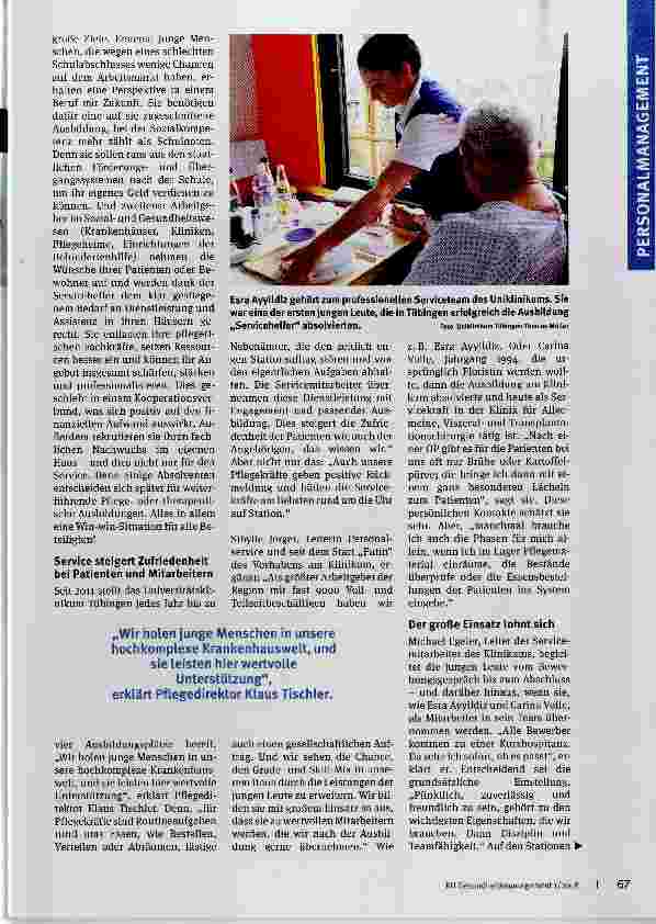 Vorschauseite 2: Wenn wir das Essen bringen, zaubern wir den Patienten ein Lächeln aufs Gesicht