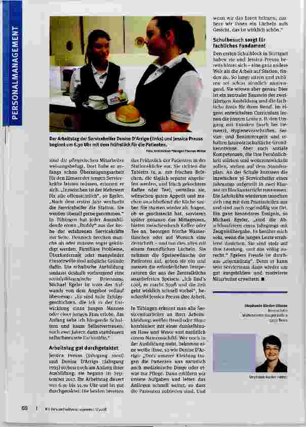 Vorschauseite 3: Wenn wir das Essen bringen, zaubern wir den Patienten ein Lächeln aufs Gesicht