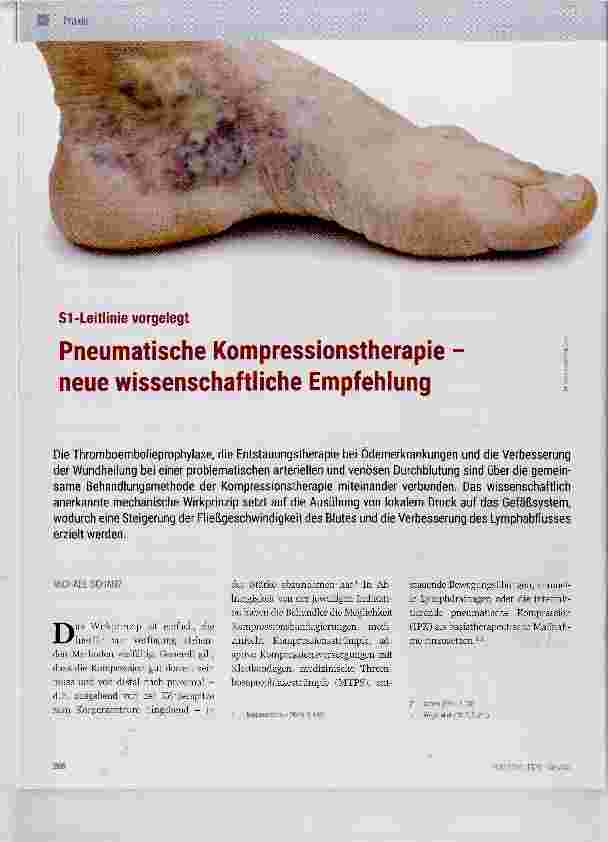 Vorschauseite 1: Pneumatische Kompressionstherapie neue wissenschaftliche Empfehlung