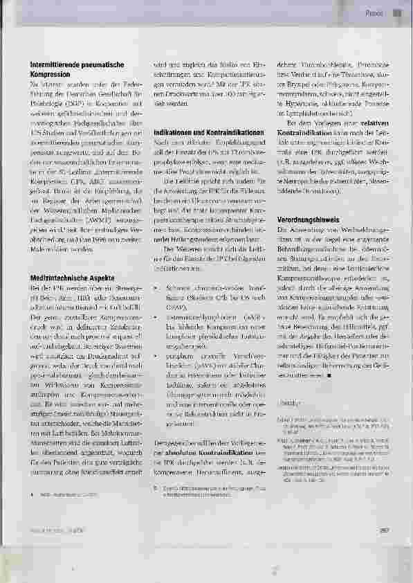 Vorschauseite 2: Pneumatische Kompressionstherapie neue wissenschaftliche Empfehlung