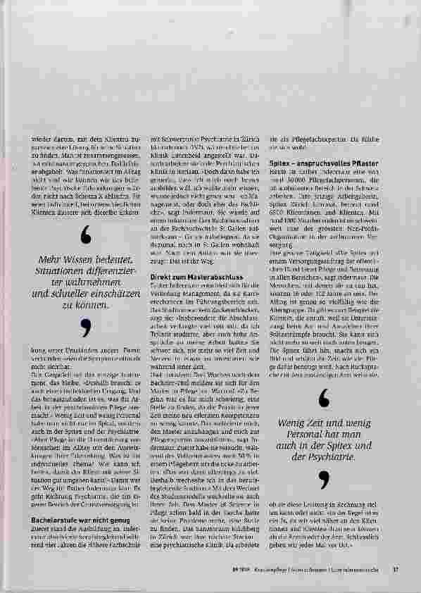 Vorschauseite 2: Esther Indermaur eine Frau für die komplexen Situationen
