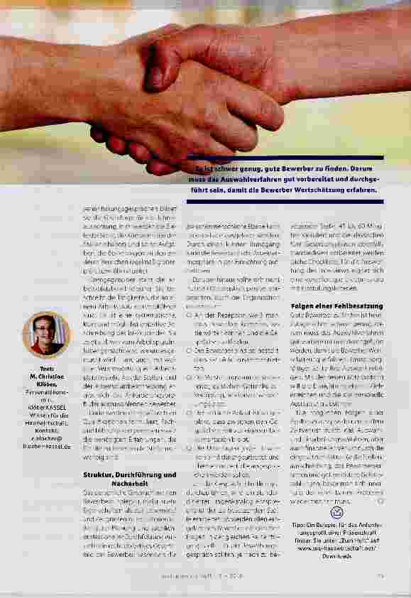 Vorschauseite 2: Bereits in Bewerbungsphase Wertschätzung zeigen