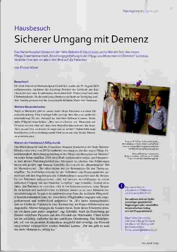 Vorschauseite 1: Sicherer Umgang mit Demenz
