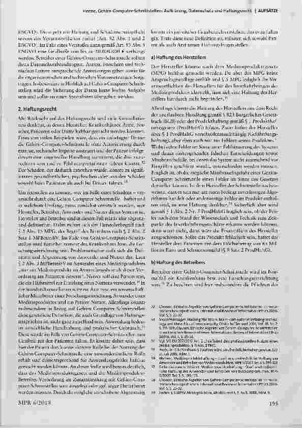 Vorschauseite 4: Gehirn-Computer-Schnittstellen: Aufklärung, Datenschutz und Haftungsrecht