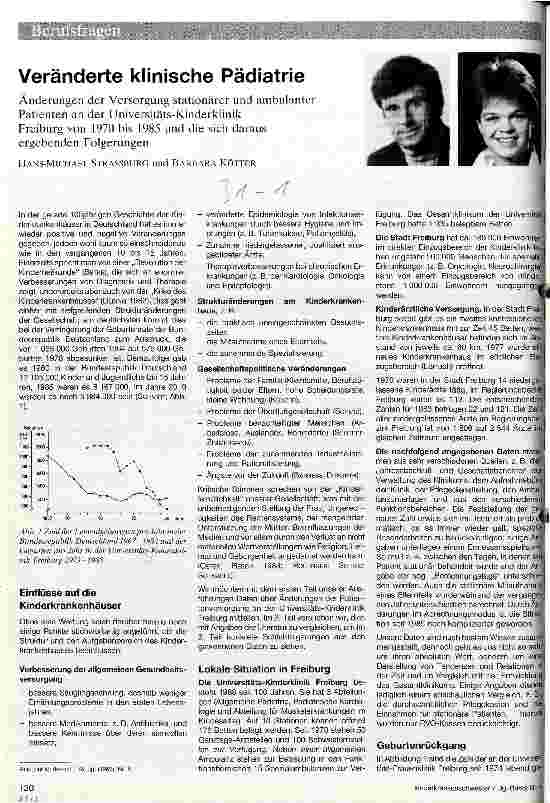 Vorschauseite 1: Veränderte klinische Pädiatrie