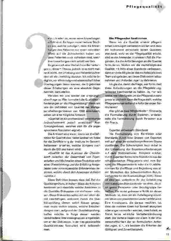 Vorschauseite 3: Pflegequalität: Wer bestimmt die Anforderungen?