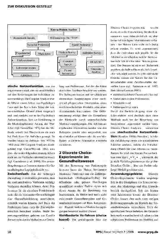 Vorschauseite 6: Der Wert von Innovationen im Gesundheitswesen: Spielen die Patientenpräferenzen eine Rolle?