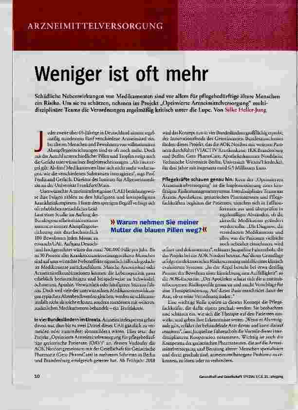 Vorschauseite 1: Weniger ist oft mehr