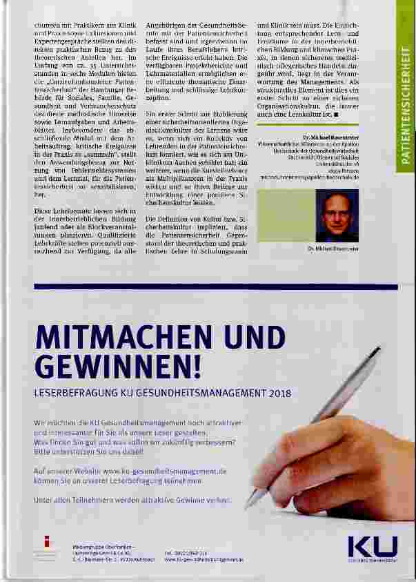 Vorschauseite 4: Patientensicherheit als Gegenstand der innerbetrieblichen Bildung