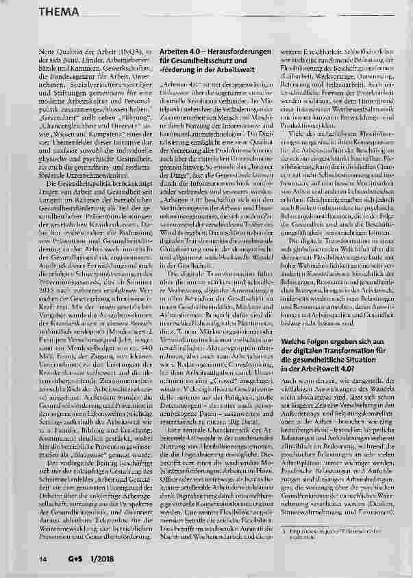 Vorschauseite 2: Neue Qualität der Arbeit neue Qualität der Prävention?