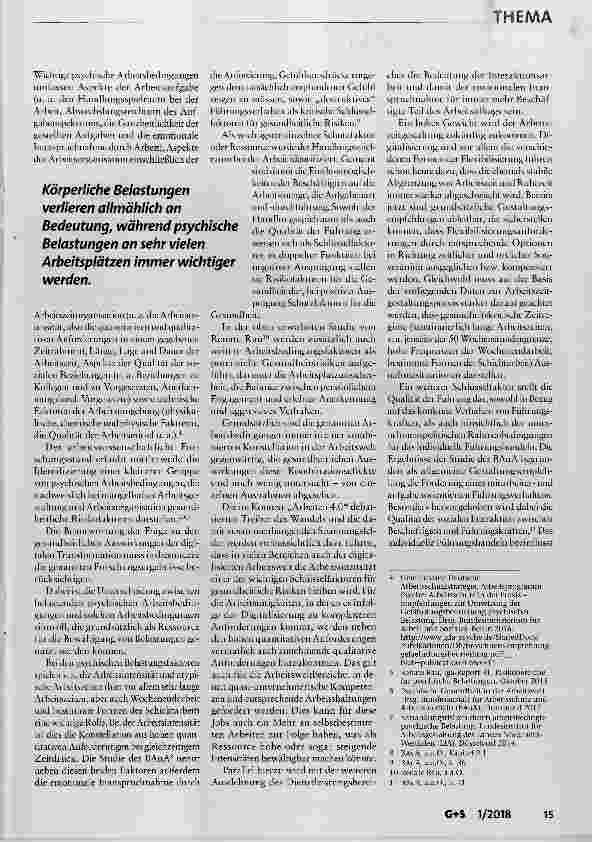 Vorschauseite 3: Neue Qualität der Arbeit neue Qualität der Prävention?