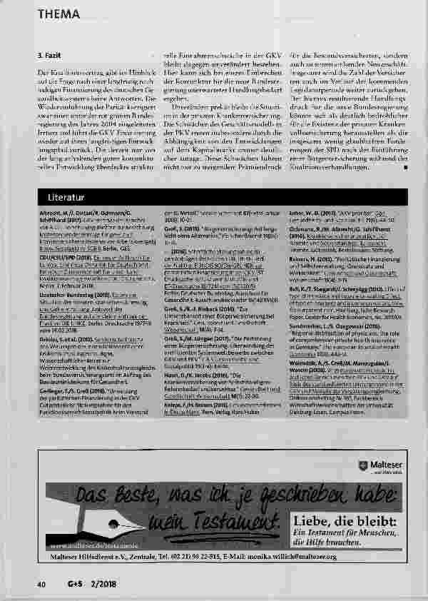 Vorschauseite 5: Finanzierung des Gesundheits Systems im Koalitionsvertrag: Wenig Konkretes und viele Leerstellen