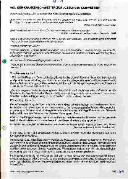 Vorschauseite 1: Von der Krankenschwester zur Gesunden Schwester