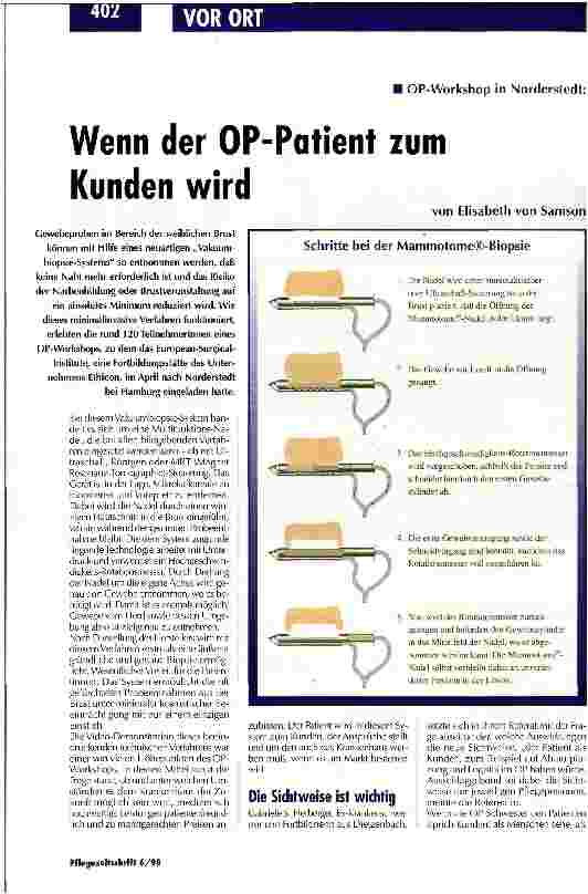 Vorschauseite 1: Wenn der OP-Patient zum Kunden wird OP-Workshop in Norderstedt