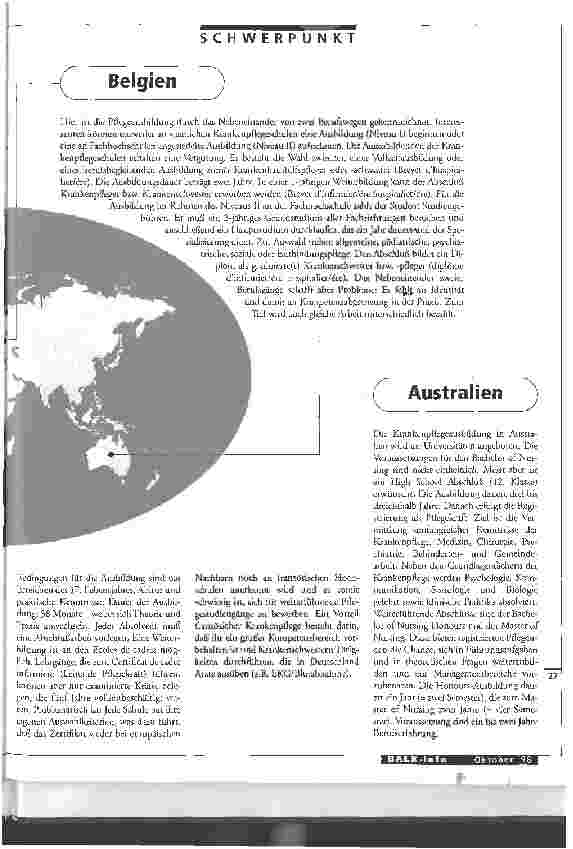 Vorschauseite 2: Vom Master of Nursing bis zur Registered Nurse Pflege-Ausbildung im internationalen Vergleich