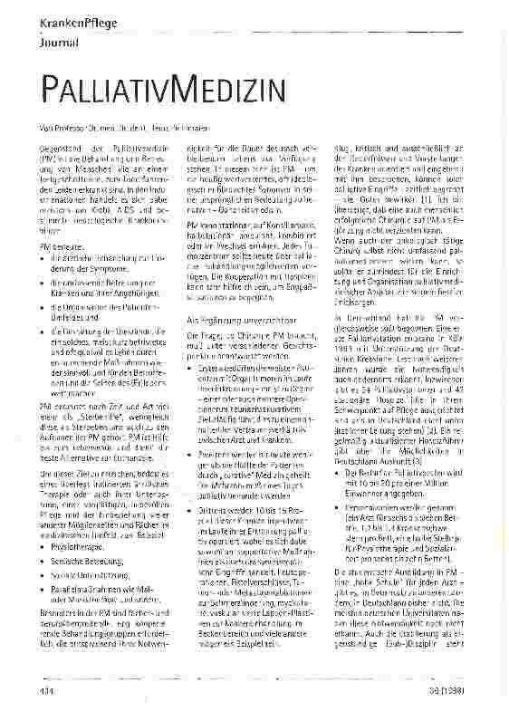 Vorschauseite 1: Palliativmedizin