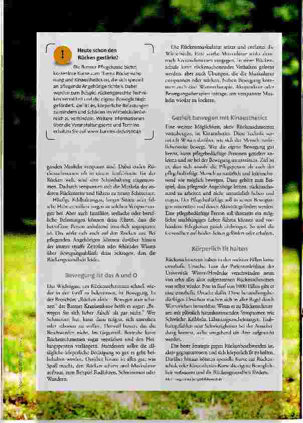 Vorschauseite 3: Mit Bewegung dem Rücken trotzen