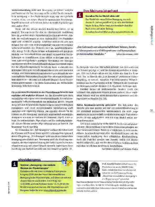 Vorschauseite 4: Modell der menschlichen BewegungPhysiotherapie fundieren