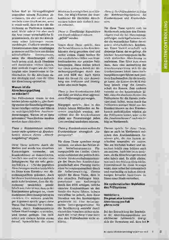 Vorschauseite 2: Das Aus für die MDK-Prüfung
