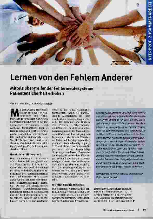 Vorschauseite 1: Lernen von den Fehlern Anderer