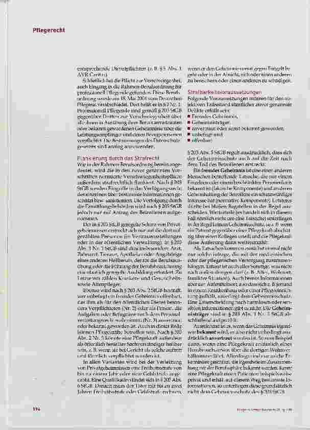 Vorschauseite 2: Die Verschwiegenheitspflicht von Pflegekräften