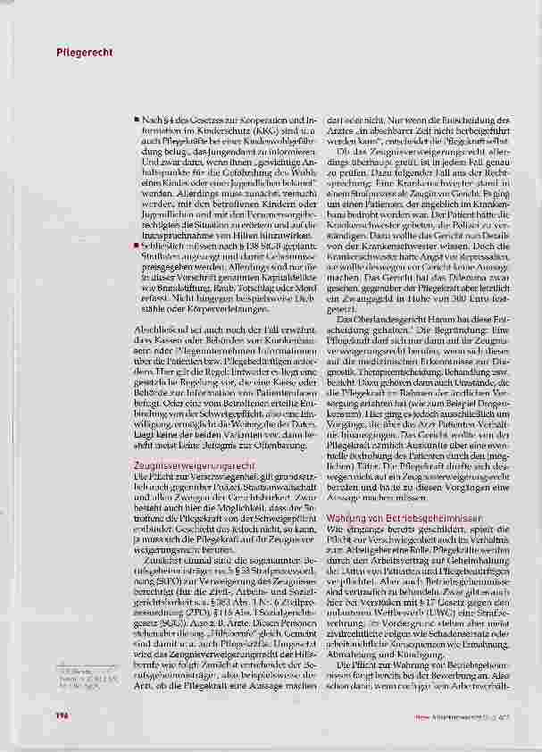Vorschauseite 4: Die Verschwiegenheitspflicht von Pflegekräften
