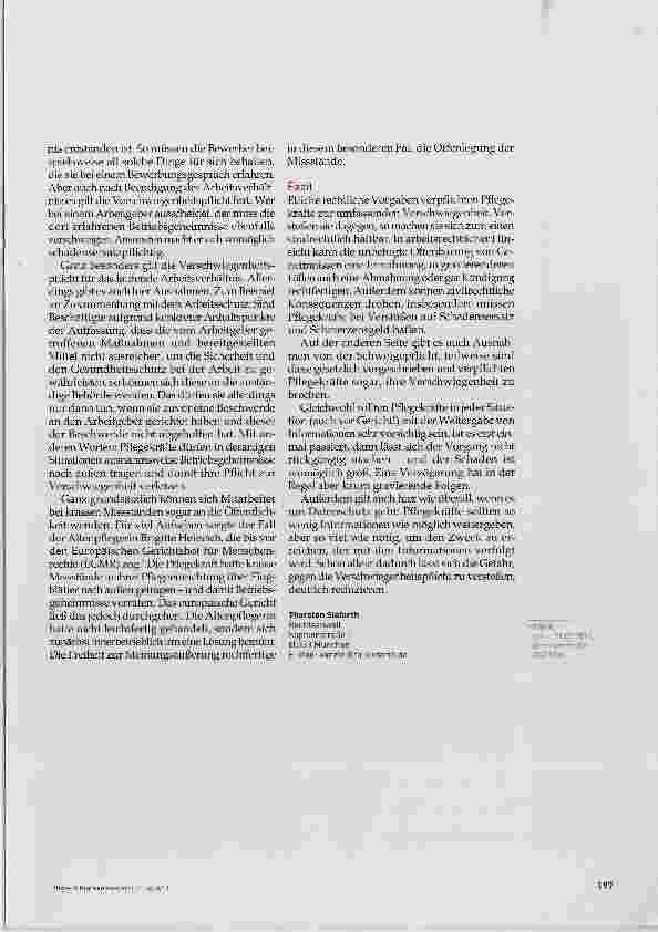 Vorschauseite 5: Die Verschwiegenheitspflicht von Pflegekräften