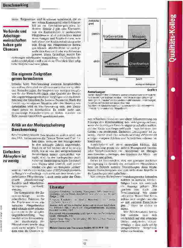 Vorschauseite 6: Wer ist der Beste? Benchmarking: Modetrend oder hilfreiches Instrument für ambulante Dienste