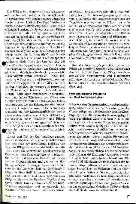 Vorschauseite 4: Forschung in der Krankenpflege: Methodische Probleme