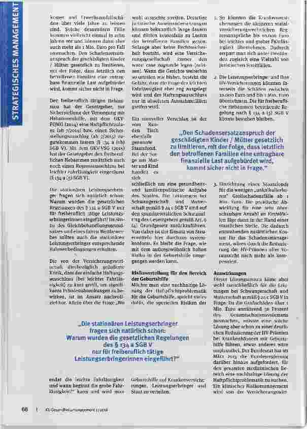 Vorschauseite 3: Strukturelle Weiterentwicklung der Geburtshilfe