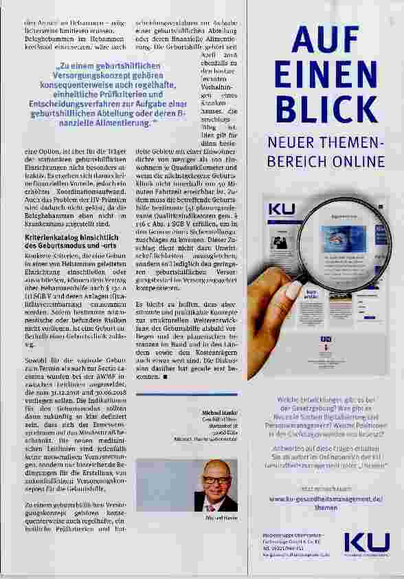 Vorschauseite 6: Strukturelle Weiterentwicklung der Geburtshilfe