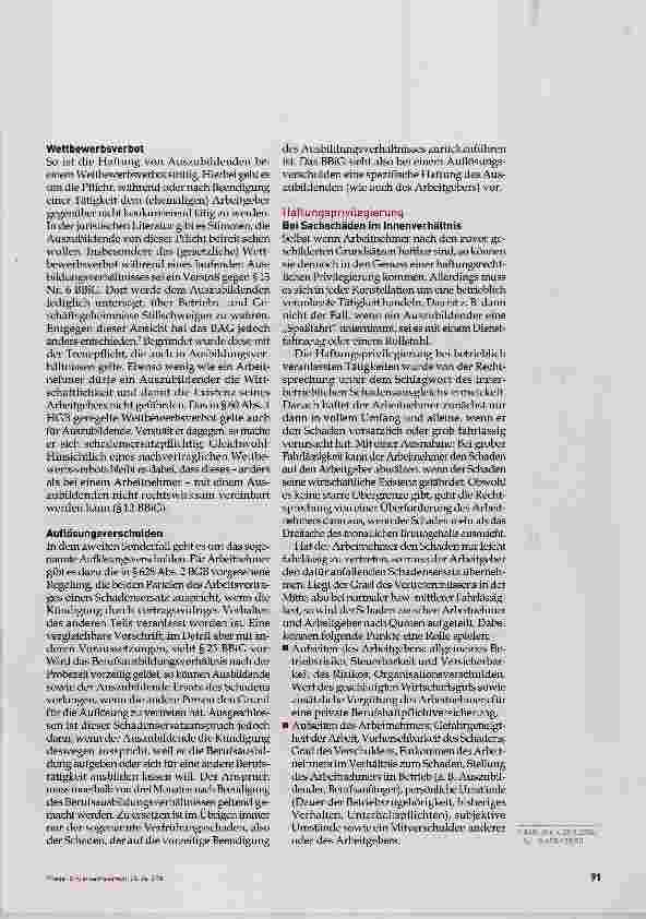 Vorschauseite 2: Die Haftung von Auszubildenden