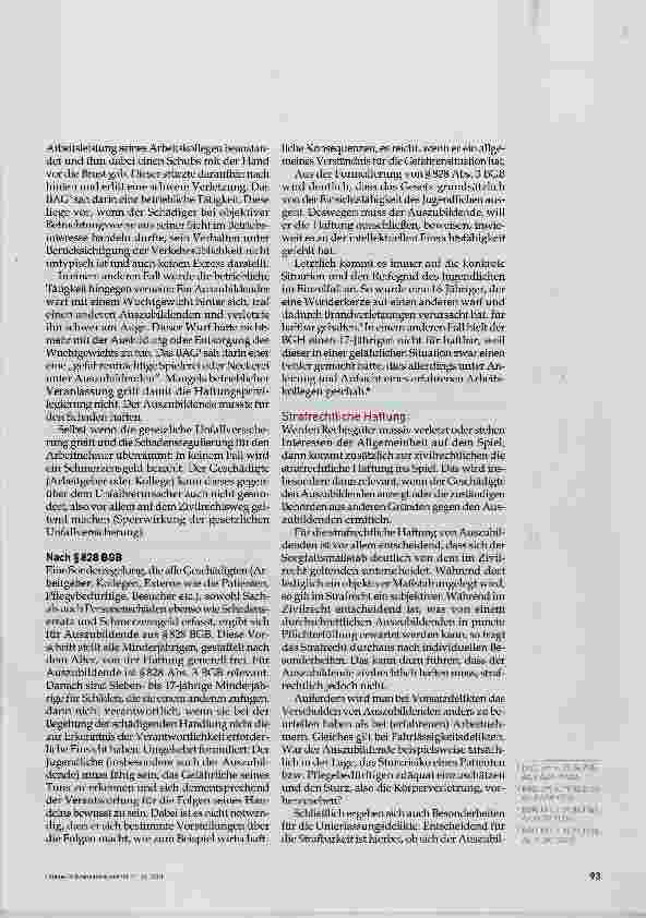 Vorschauseite 4: Die Haftung von Auszubildenden