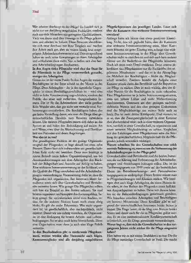 Vorschauseite 3: „Wer nicht organisiert ist, ist gesellschaftlich nicht existent