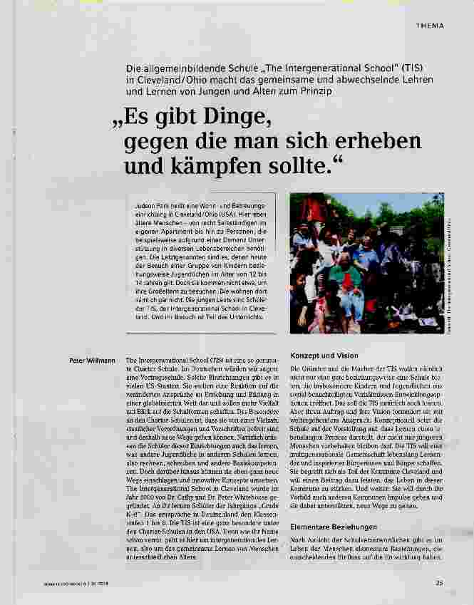 Vorschauseite 1: Es gibt Dinge, gegen die man sich erheben und kämpfen sollte.