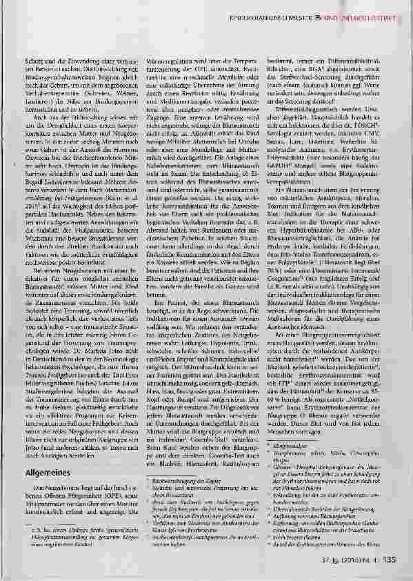 Vorschauseite 2: Der Blutaustausch beim Neugeborenen