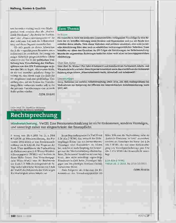 Vorschauseite 5: Reform der Sozialversicherung bessere Strukturen oder doch nur Umfärbung?