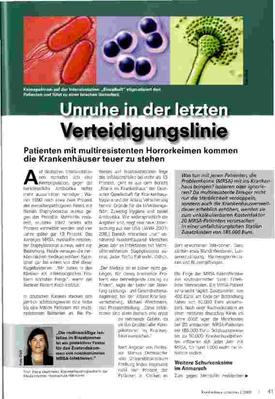 Vorschauseite 1: Unruhe in der letzten Verteidigungslinie