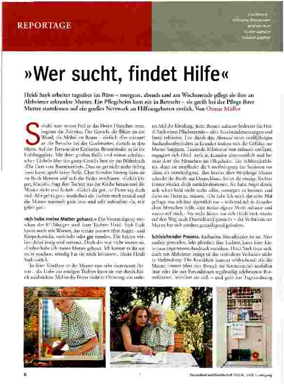Vorschauseite 1: Wer sucht, findet Hilfe
