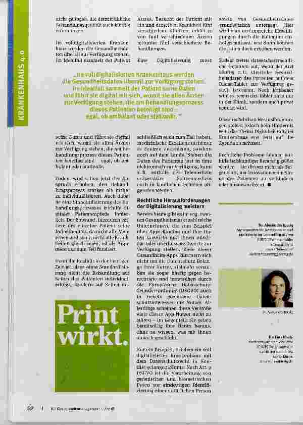 Vorschauseite 3: Digitalisierungim Krankenhaus: Aber sicher!
