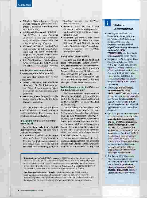 Vorschauseite 3: BLW für Blei erneut abgesenkt