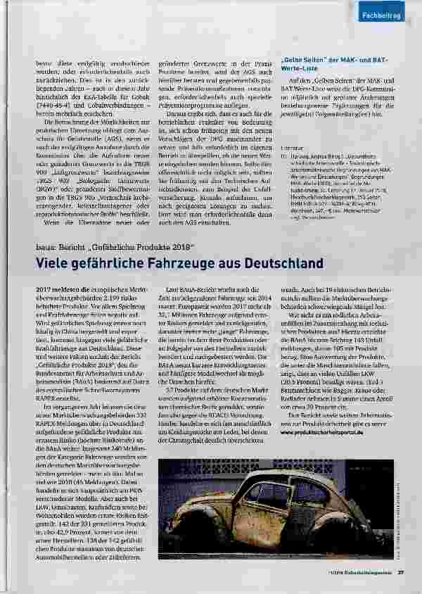 Vorschauseite 4: BLW für Blei erneut abgesenkt