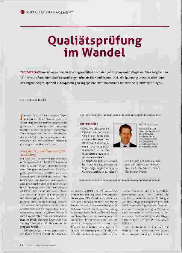 Vorschauseite 1: Qualiätsprüfung im Wandel
