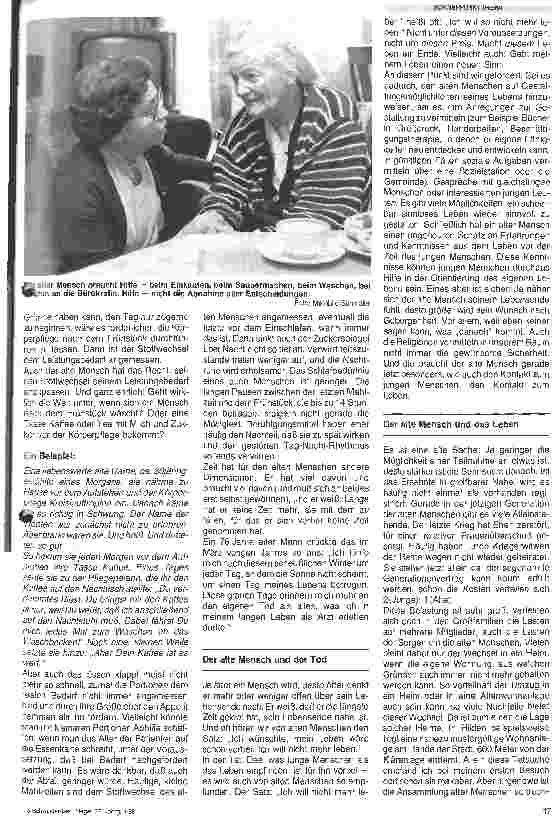 Vorschauseite 3: Die Bedürfnisse alter Menschen Nachdenklichkeiten