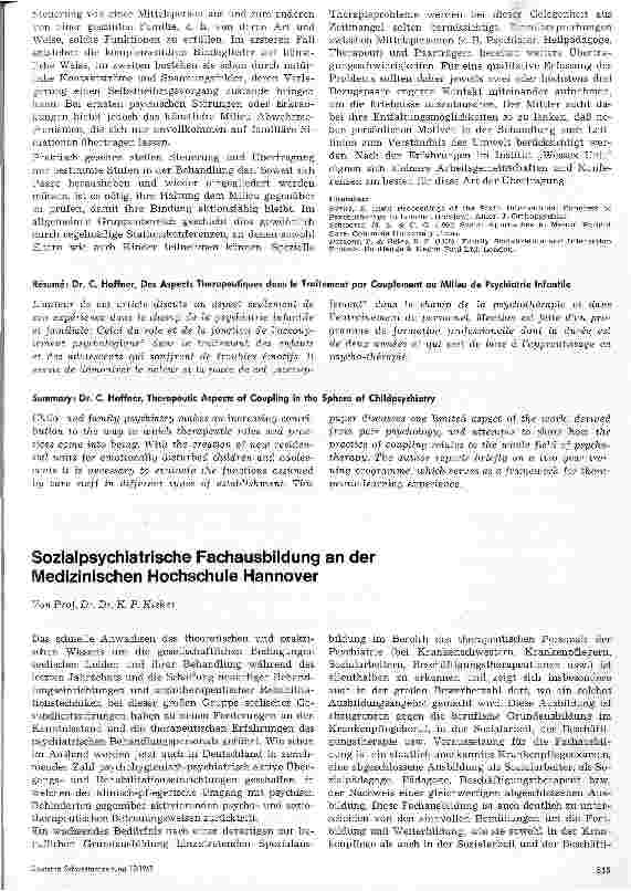 Vorschauseite 5: Therapeutische Aspekte der Paarbindung im klinischen Milieu der Kinderpsychiatrie