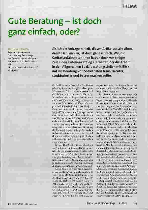 Vorschauseite 1: Gute Beratung ist doch ganz einfach, oder?